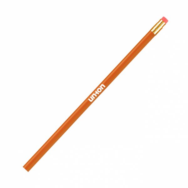Neon Wooden Pencil - Orange